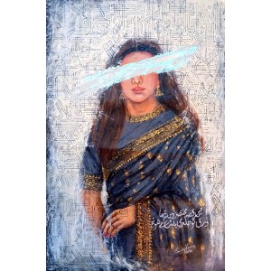 Sadaf Yasir, 20 x 30 Inch, Acrylic on Canvas, Figurative Painting, AC-SDY-006